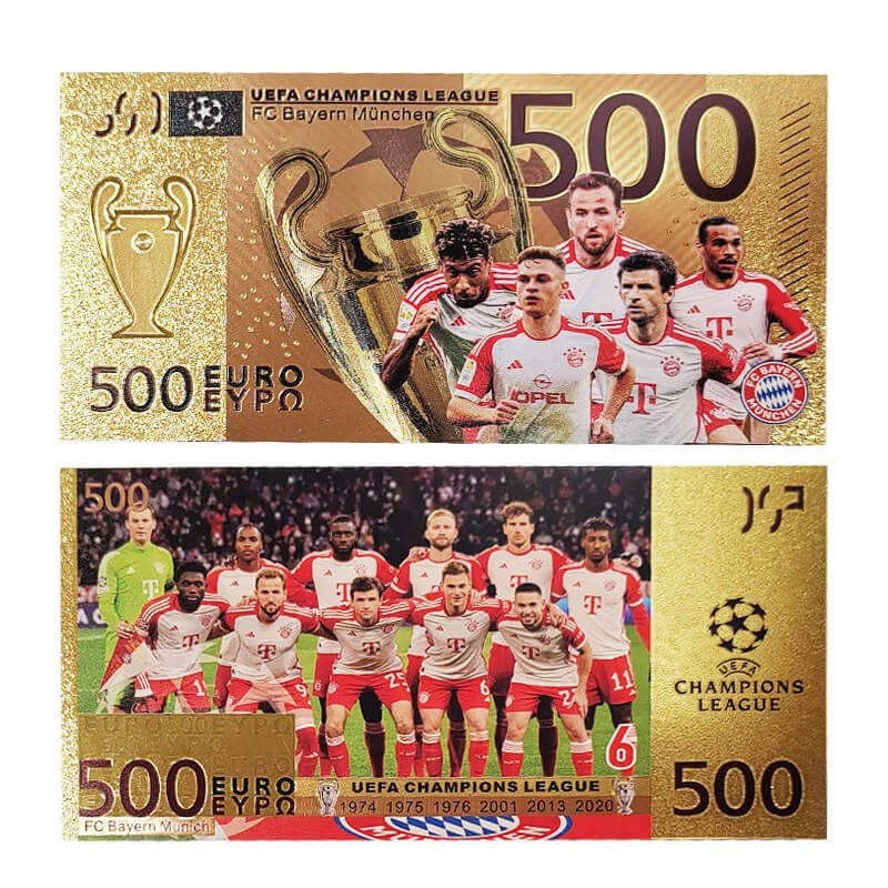 Bayern Munchen Soccer Commemorative Banknote Collection Card